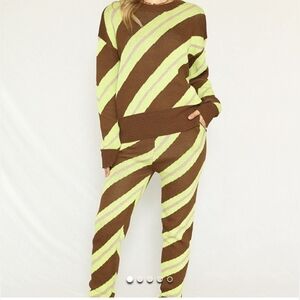 Striped Knit Sweater Set